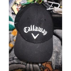 Callaway Golf Black Strapback Adjustable Ball Cap Hat